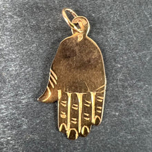 Load image into Gallery viewer, Vintage French Hamsa Hand Protective 18K Yellow Gold Charm Pendant
