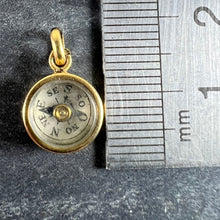 Load image into Gallery viewer, Vintage French 18K Yellow Gold Compass Charm Pendant
