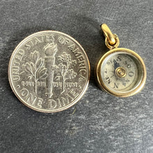 Load image into Gallery viewer, Vintage French 18K Yellow Gold Compass Charm Pendant
