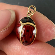 Load image into Gallery viewer, Vintage French Seven Spot Ladybird 18K Yellow Gold Enamel Lucky Charm Pendant
