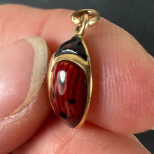 Load image into Gallery viewer, Vintage French Seven Spot Ladybird 18K Yellow Gold Enamel Lucky Charm Pendant
