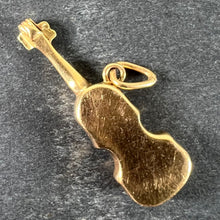 Load image into Gallery viewer, Vintage French Violin 18K Yellow Gold Enamel Charm Pendant
