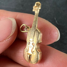 Load image into Gallery viewer, Vintage French Violin 18K Yellow Gold Enamel Charm Pendant
