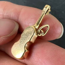 Load image into Gallery viewer, Vintage French Violin 18K Yellow Gold Enamel Charm Pendant
