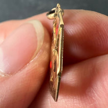 Load image into Gallery viewer, French 18K Yellow Gold Enamel ‘Reussite’ Aces Gambling Cards Lucky Charm Pendant
