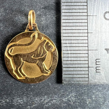 Load image into Gallery viewer, French Zodiac Leo Starsign 18K Yellow Gold Charm Medal Pendant
