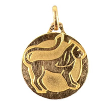 Load image into Gallery viewer, French Zodiac Leo Starsign 18K Yellow Gold Charm Medal Pendant
