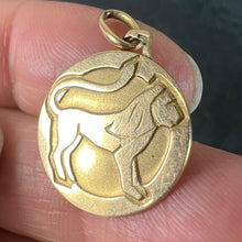 Load image into Gallery viewer, French Zodiac Leo Starsign 18K Yellow Gold Charm Medal Pendant
