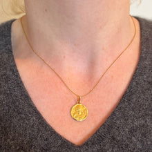 Load image into Gallery viewer, French Augis Saint John the Baptist Lamb 18K Yellow Gold Medal Pendant
