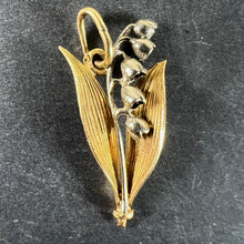 Load image into Gallery viewer, Vintage French Lily of the Valley Flower 18K White Yellow Gold Charm Pendant
