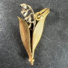 Load image into Gallery viewer, Vintage French Lily of the Valley Flower 18K White Yellow Gold Charm Pendant
