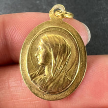 Load image into Gallery viewer, French Mazzoni 18K Yellow Gold Virgin Mary Oval Medal Pendant
