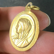 Load image into Gallery viewer, French Mazzoni 18K Yellow Gold Virgin Mary Oval Medal Pendant
