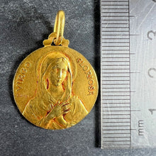 Load image into Gallery viewer, French Dropsy Virgo Gloriosa 18K Yellow Gold Virgin Mary Medal Pendant
