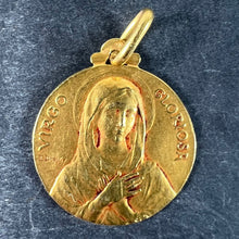 Load image into Gallery viewer, French Dropsy Virgo Gloriosa 18K Yellow Gold Virgin Mary Medal Pendant
