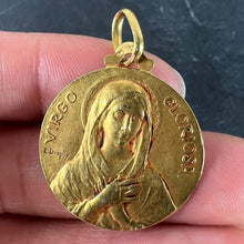 Load image into Gallery viewer, French Dropsy Virgo Gloriosa 18K Yellow Gold Virgin Mary Medal Pendant

