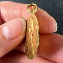 Load image into Gallery viewer, French Dropsy Virgo Gloriosa 18K Yellow Gold Virgin Mary Medal Pendant
