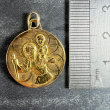 Load image into Gallery viewer, Vintage French St Christopher Double-Sided 18K Yellow Gold Medal Pendant
