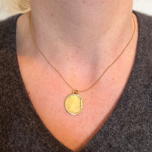 Load image into Gallery viewer, French Round Bricks 18K Yellow Gold Medal Pendant
