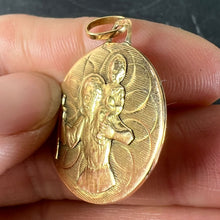 Load image into Gallery viewer, Vintage French St Christopher Double-Sided 18K Yellow Gold Medal Pendant
