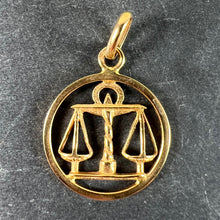 Load image into Gallery viewer, French Zodiac Libra Starsign 18K Yellow Gold Charm Pendant
