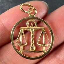 Load image into Gallery viewer, French Zodiac Libra Starsign 18K Yellow Gold Charm Pendant
