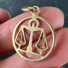 Load image into Gallery viewer, French Zodiac Libra Starsign 18K Yellow Gold Charm Pendant
