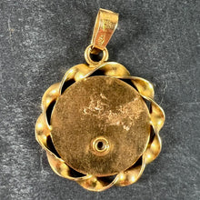 Load image into Gallery viewer, Italian 18K Yellow Gold Virgin Mary Twisted Frame Medal Pendant
