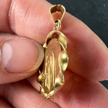 Load image into Gallery viewer, Italian 18K Yellow Gold Virgin Mary Twisted Frame Medal Pendant
