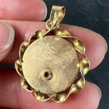 Load image into Gallery viewer, Italian 18K Yellow Gold Virgin Mary Twisted Frame Medal Pendant
