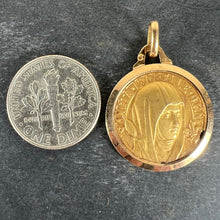 Load image into Gallery viewer, Vintage French Saint Isabelle of France 18 Karat Yellow Gold Medal Charm Pendant
