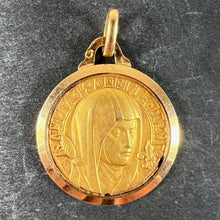 Load image into Gallery viewer, Vintage French Saint Isabelle of France 18 Karat Yellow Gold Medal Charm Pendant
