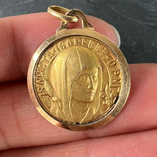 Load image into Gallery viewer, Vintage French Saint Isabelle of France 18 Karat Yellow Gold Medal Charm Pendant
