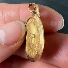Load image into Gallery viewer, Vintage French Saint Isabelle of France 18 Karat Yellow Gold Medal Charm Pendant
