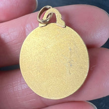 Load image into Gallery viewer, Vintage French Saint Isabelle of France 18 Karat Yellow Gold Medal Charm Pendant
