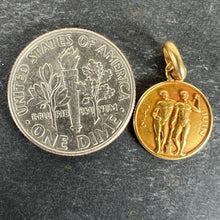 Load image into Gallery viewer, French Zodiac Gemini Starsign 18K Yellow Gold Charm Pendant
