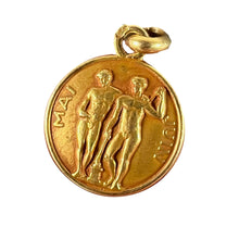 Load image into Gallery viewer, French Zodiac Gemini Starsign 18K Yellow Gold Charm Pendant
