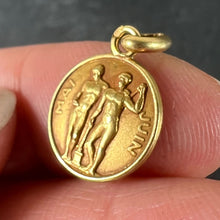 Load image into Gallery viewer, French Zodiac Gemini Starsign 18K Yellow Gold Charm Pendant
