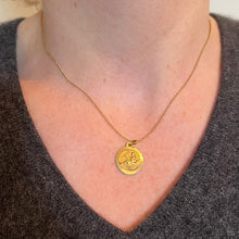 Load image into Gallery viewer, French 18K Yellow Gold Zodiac Virgo Charm Pendant
