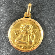 Load image into Gallery viewer, Vintage French Raphael’s Cherub 18K Yellow Gold Medal Pendant
