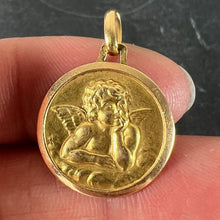Load image into Gallery viewer, Vintage French Raphael’s Cherub 18K Yellow Gold Medal Pendant
