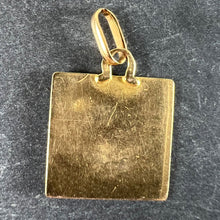 Load image into Gallery viewer, Vintage French Perroud Raphael’s Cherub 18K Yellow Gold Square Medal Pendant
