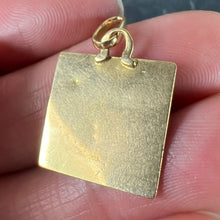 Load image into Gallery viewer, Vintage French Perroud Raphael’s Cherub 18K Yellow Gold Square Medal Pendant
