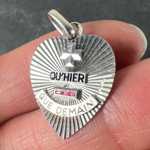 Load image into Gallery viewer, Augis More Than Yesterday Heart 18K White Gold Ruby Love Charm Pendant
