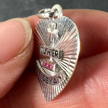 Load image into Gallery viewer, Augis More Than Yesterday Heart 18K White Gold Ruby Love Charm Pendant

