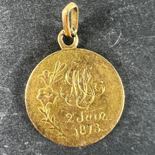Load image into Gallery viewer, Antique French Virgin Mary 18K Yellow Gold Medal Pendant
