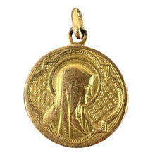 Load image into Gallery viewer, Antique French Virgin Mary 18K Yellow Gold Medal Pendant

