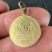 Load image into Gallery viewer, Antique French Virgin Mary 18K Yellow Gold Medal Pendant
