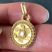 Load image into Gallery viewer, French Cancer Zodiac Starsign 18K Yellow Gold Perroud Charm Pendant
