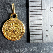Load image into Gallery viewer, French Gemini Zodiac Starsign 18K Yellow Gold Perroud Charm Pendant
